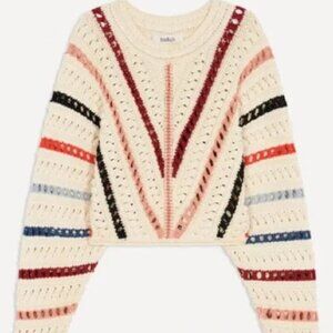 ba&sh gardy multi colored striped sweater size 2